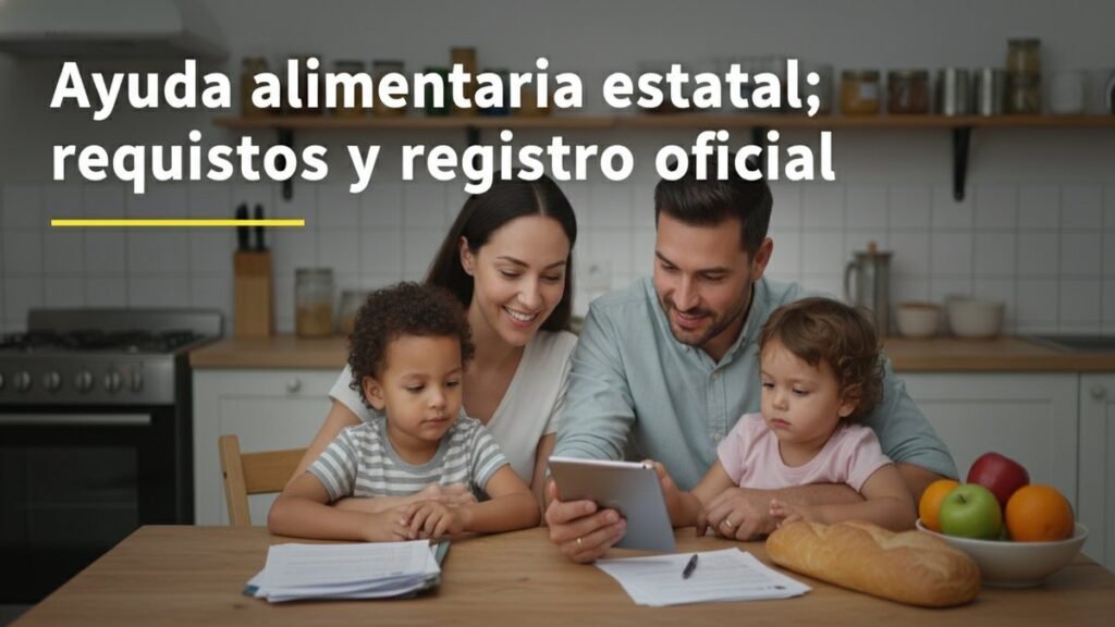 Ayuda alimentaria estatal: requisitos y registro oficial