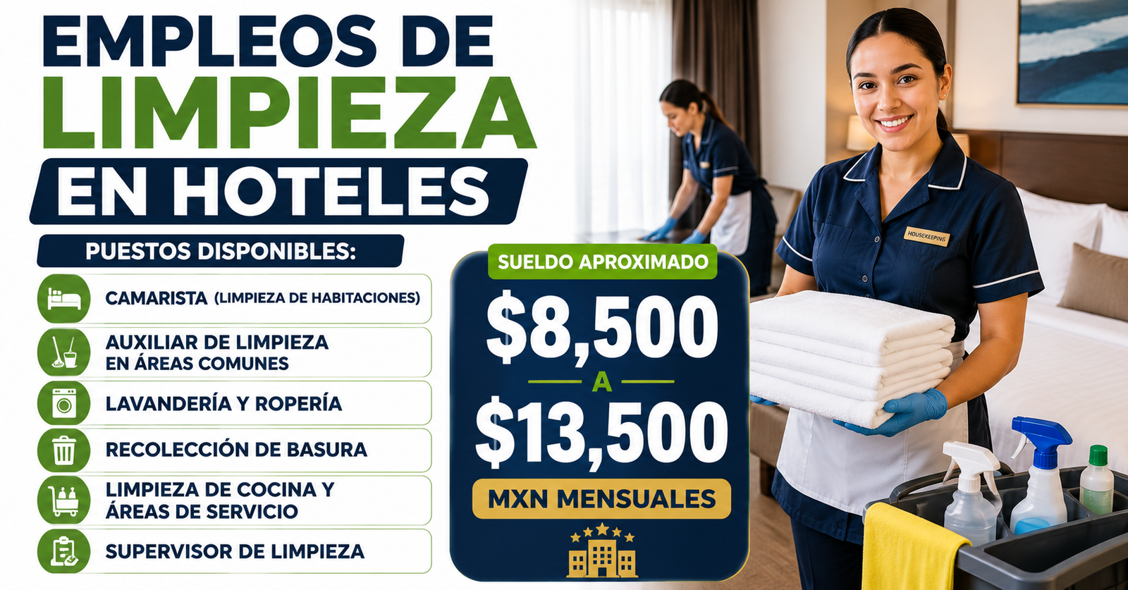 Empleos de limpieza en hoteles